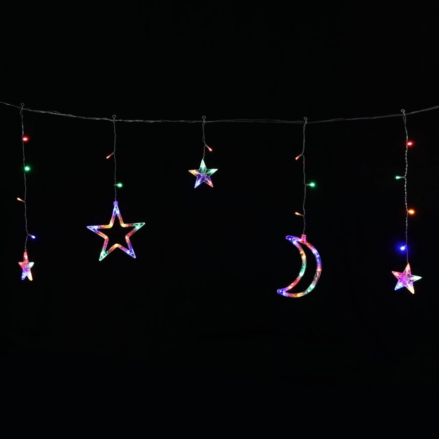 Aigostar - Guirlanda de Natal solar LED 120 LEDs/8 funções 3x0,6 m 500 mAh IP65 multicolorido