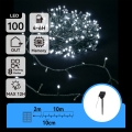 Aigostar - Guirlanda de Natal solar LED 100 LEDs/8 funções, 12 m, IP65, branco frio