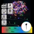 Aigostar - Guirlanda de Natal solar LED 100 LEDs / 8 funções 12 m IP65 multicolorido 800 mAh