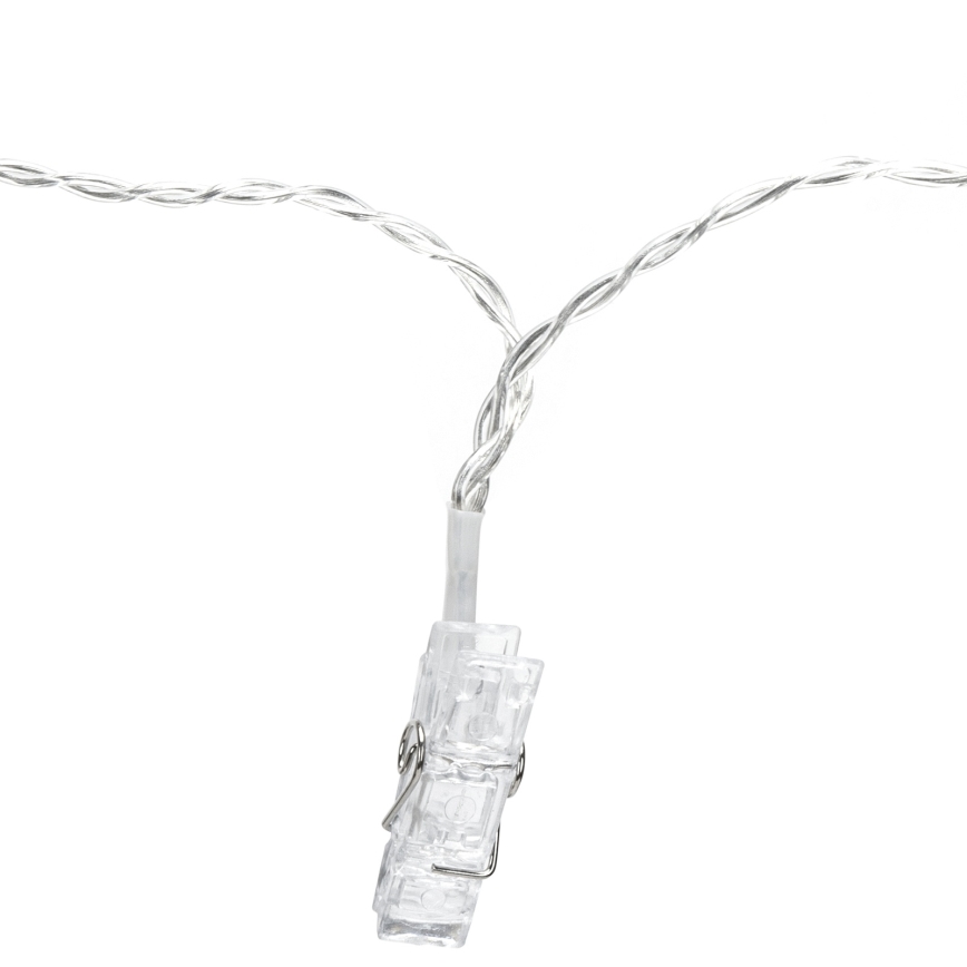 Aigostar - Guirlanda decorativa LED 40xLED/5W/USB 9 m branco quente