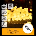 Aigostar - Guirlanda decorativa LED para exterior, 100 LEDs, 8 funções, 10 m, IP44, branco quente