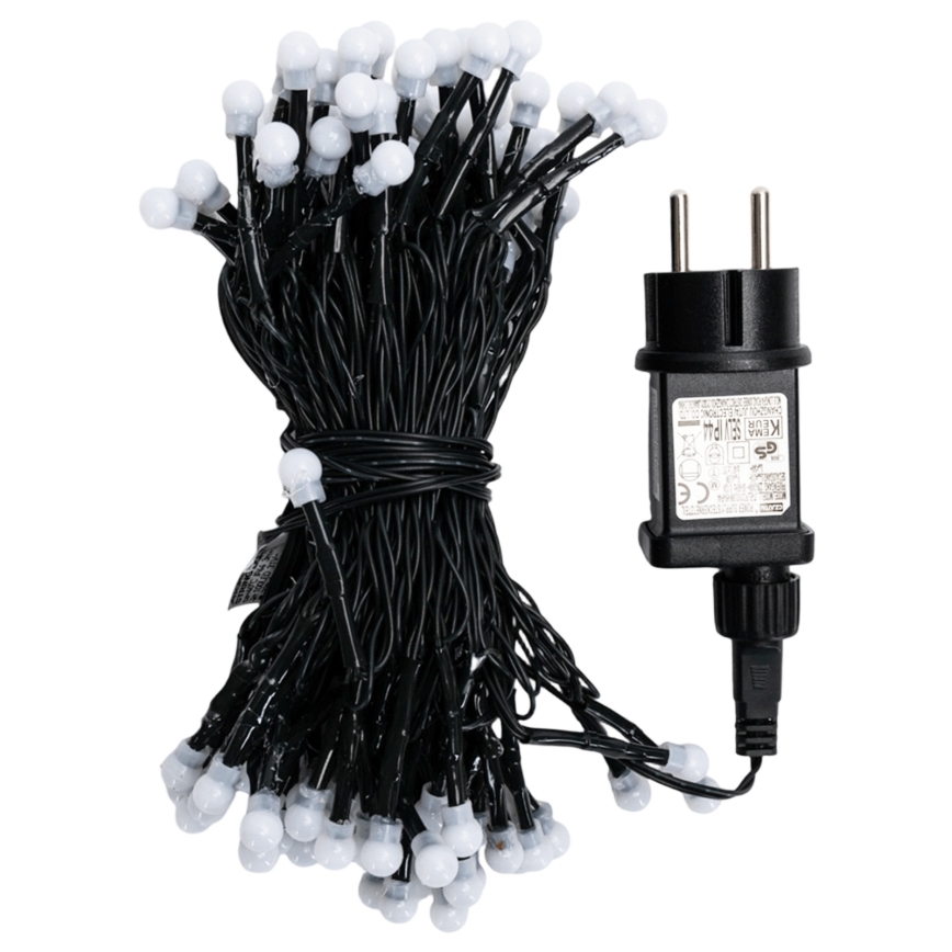 Aigostar - Guirlanda LED decorativa para exterior, 100 LEDs, 8 modos, 10 m, IP44, branco quente