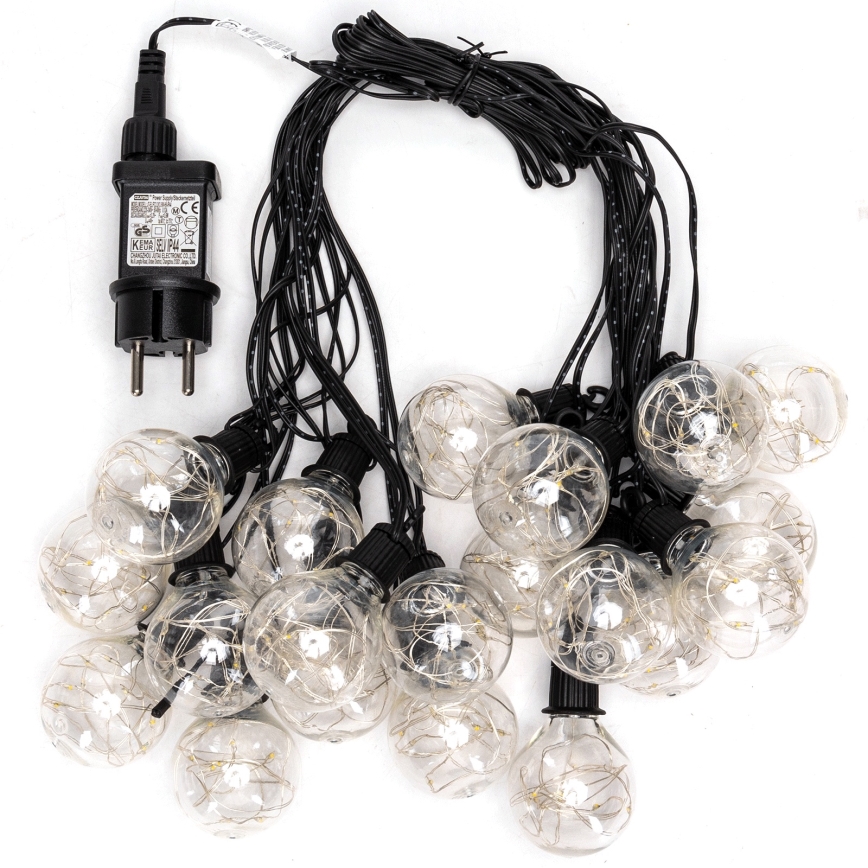 Aigostar - LED Corrente decorativa para exterior 160xLED 10m IP44 branco quente