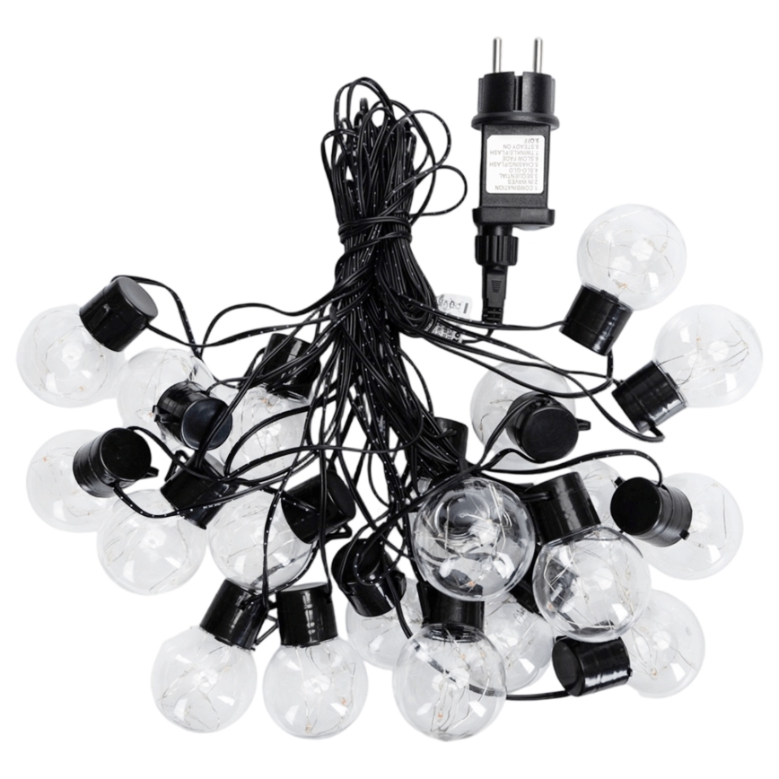 Aigostar - LED Corrente decorativa para exterior 160xLED 10m IP44 branco quente