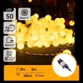 Aigostar - Guirlanda decorativa LED para exterior, 50 LEDs, 8 funções, 5 m, IP44, branco quente