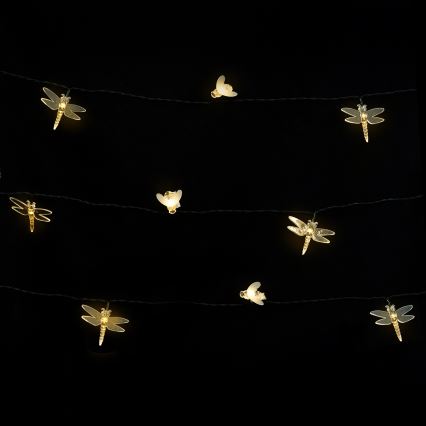 Aigostar - Guirlanda decorativa solar LED 50xLED/8 funções 10 m 800 mAh IP65 branco quente