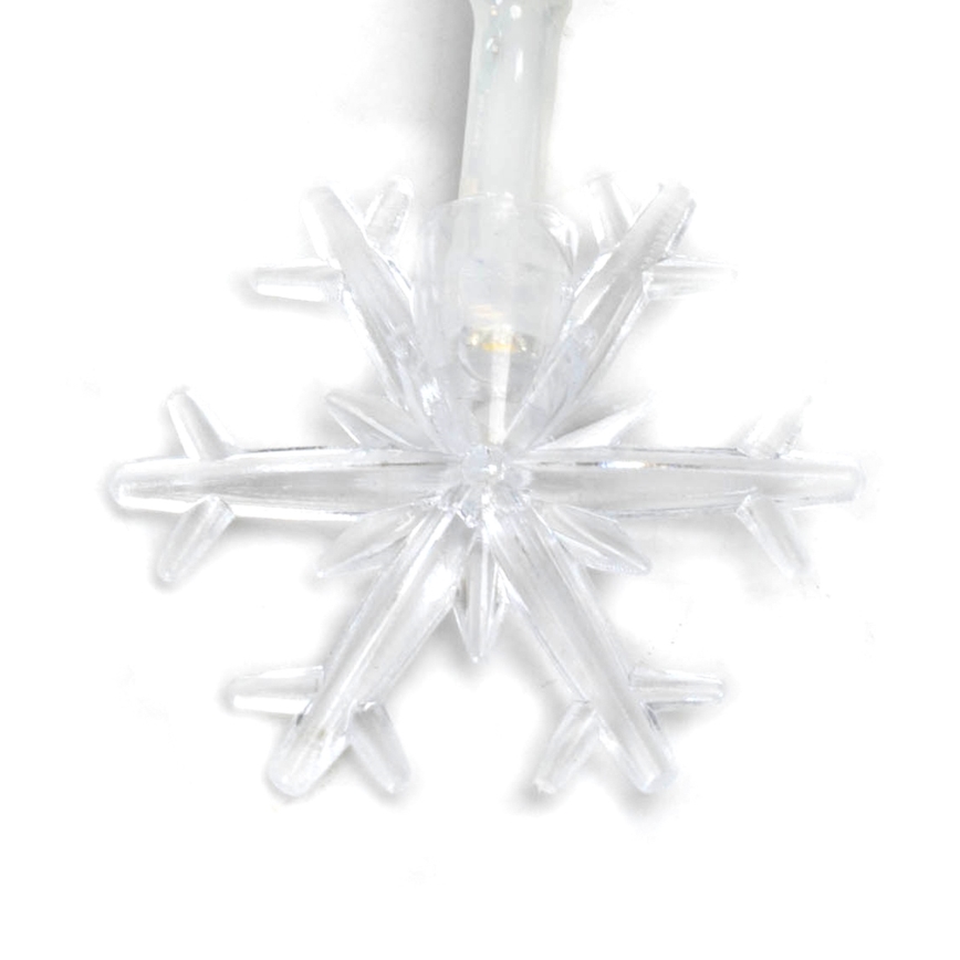 Aigostar - Guirlanda LED 10xLED/3xAA 1,5 m, branco quente, flocos de neve
