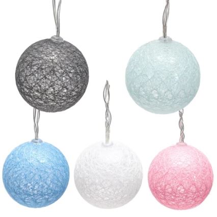 Aigostar - Guirlanda LED 10xLED/3xAA 2m branco quente