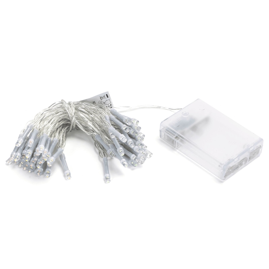 Aigostar - Guirlanda LED 50 LEDs/3xAA 5,3m multicolorido
