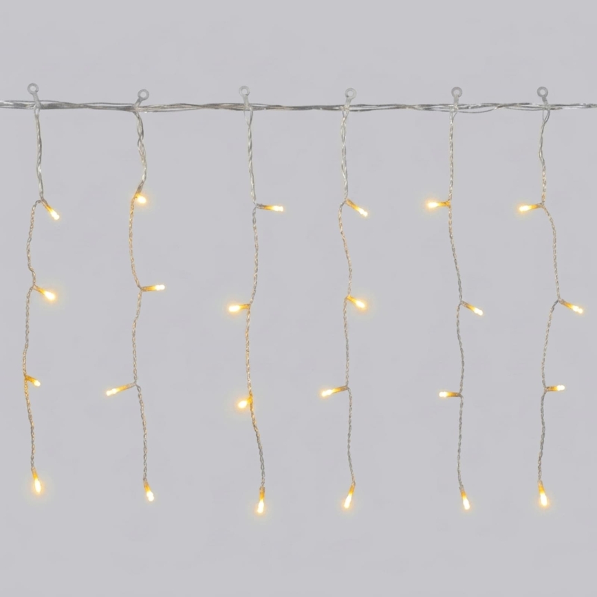 Aigostar - Guirlanda LED de Natal para exterior 100xLED/8 funções 8x0,4m IP44 branco quente