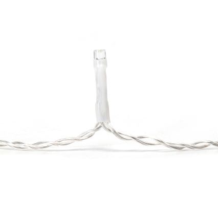 Aigostar - Guirlanda LED de Natal para exterior 100xLED/8 funções 8x0,4m IP44 branco quente