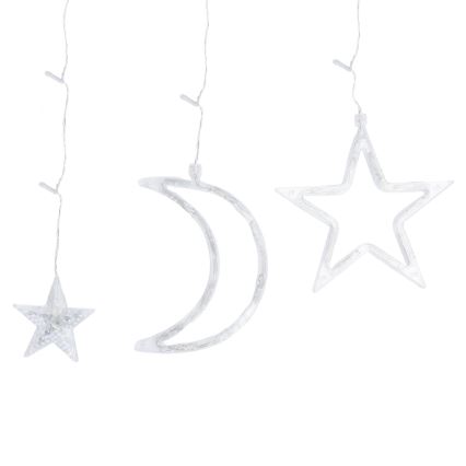 Aigostar - Cordão de luzes de Natal LED para exterior 120 LEDs/6W/230V/8 funções 3x0,6 m IP44 branco quente + comando remoto