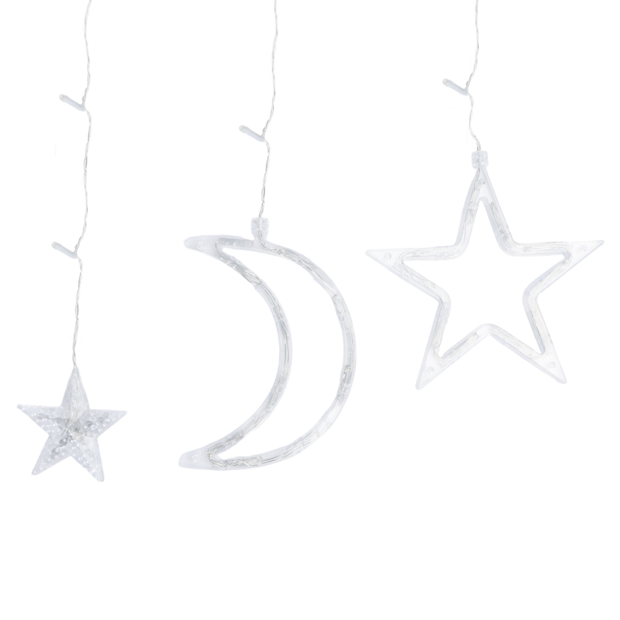 Aigostar - Cordão de luzes de Natal LED para exterior 120 LEDs/6W/230V/8 funções 3x0,6 m IP44 branco quente + comando remoto