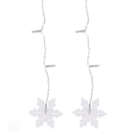 Aigostar - Cordão de luzes de Natal LED para exterior, 120 LEDs, 8 funções, 3 x 0,7 m, IP44, branco quente + controlo remoto