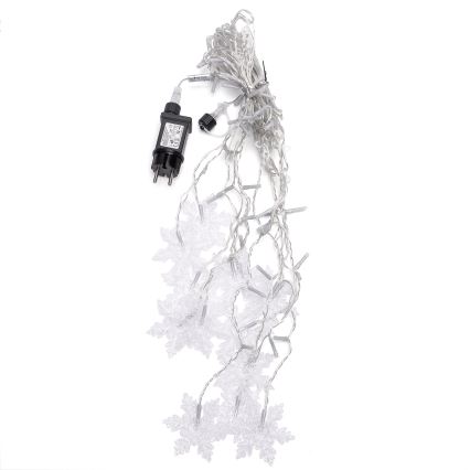 Aigostar - Cordão de luzes de Natal LED para exterior, 120 LEDs, 8 funções, 3 x 0,7 m, IP44, branco quente + controlo remoto