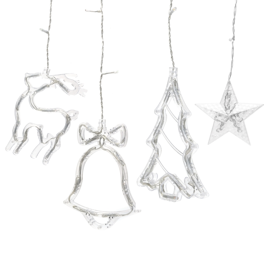 Aigostar - Guirlanda de Natal LED para exterior 120xLED/8 funções 3x0,6m IP44 branco quente + controlo remoto