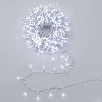 Aigostar - Guirlanda LED de Natal para exterior 2000 LEDs/8 funções 103 m IP44 branco frio