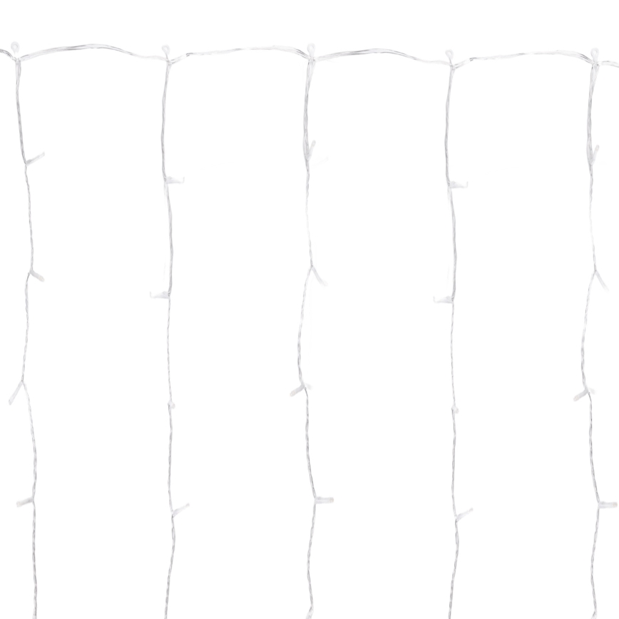 Aigostar - Cadeia de luzes LED de Natal para exterior, 288 LEDs / 8 modos, 1,5 x 1,8 m, IP44, branco frio