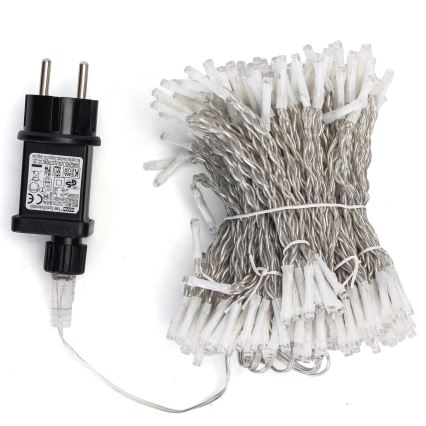 Aigostar - Cadeia de luzes LED de Natal para exterior, 288 LEDs / 8 modos, 1,5 x 1,8 m, IP44, branco frio