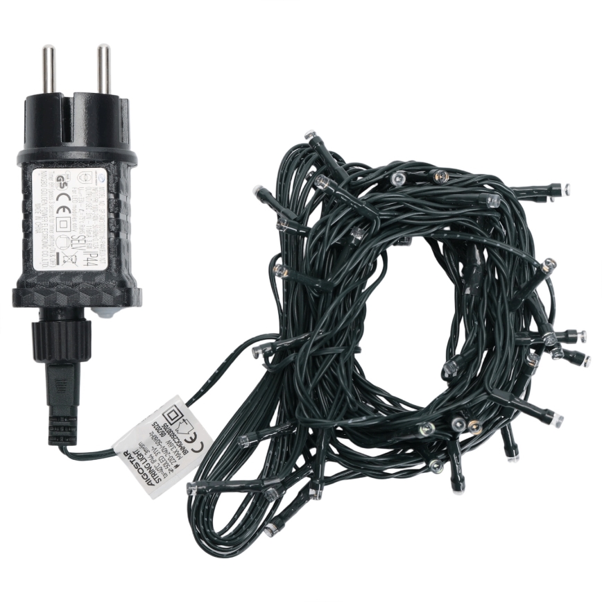 Aigostar - Guirlanda LED de Natal para exterior 50 LEDs/8 funções, 8 m, IP44, multicolorido