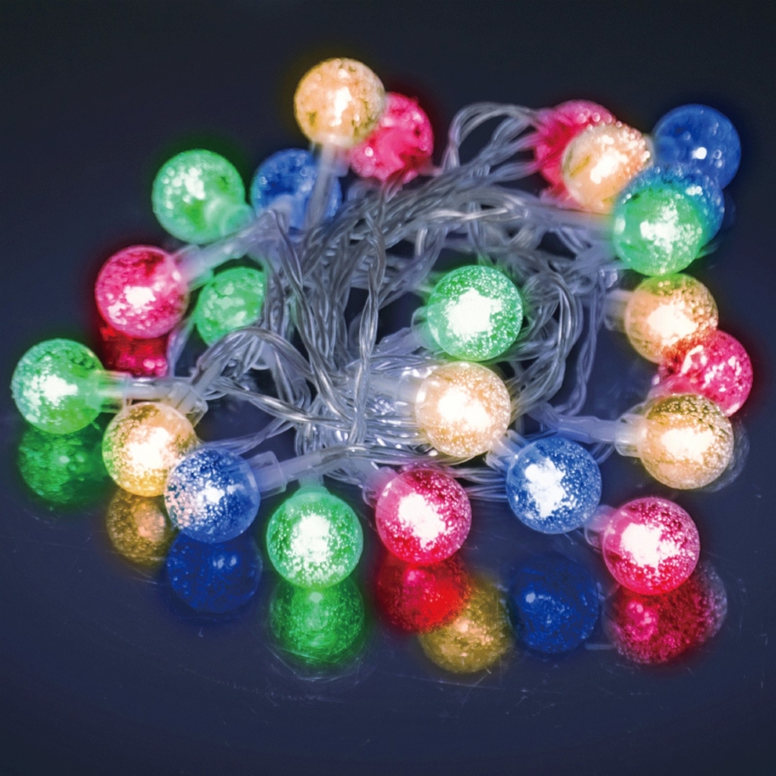 Aigostar - Guirlanda LED de Natal para exterior 50xLED/8 funções 3xAA 5,3m IP44 multicolorido