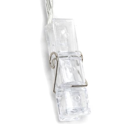 Aigostar - Guirlanda LED decorativa 20 LEDs/5W/USB 6 m branco quente