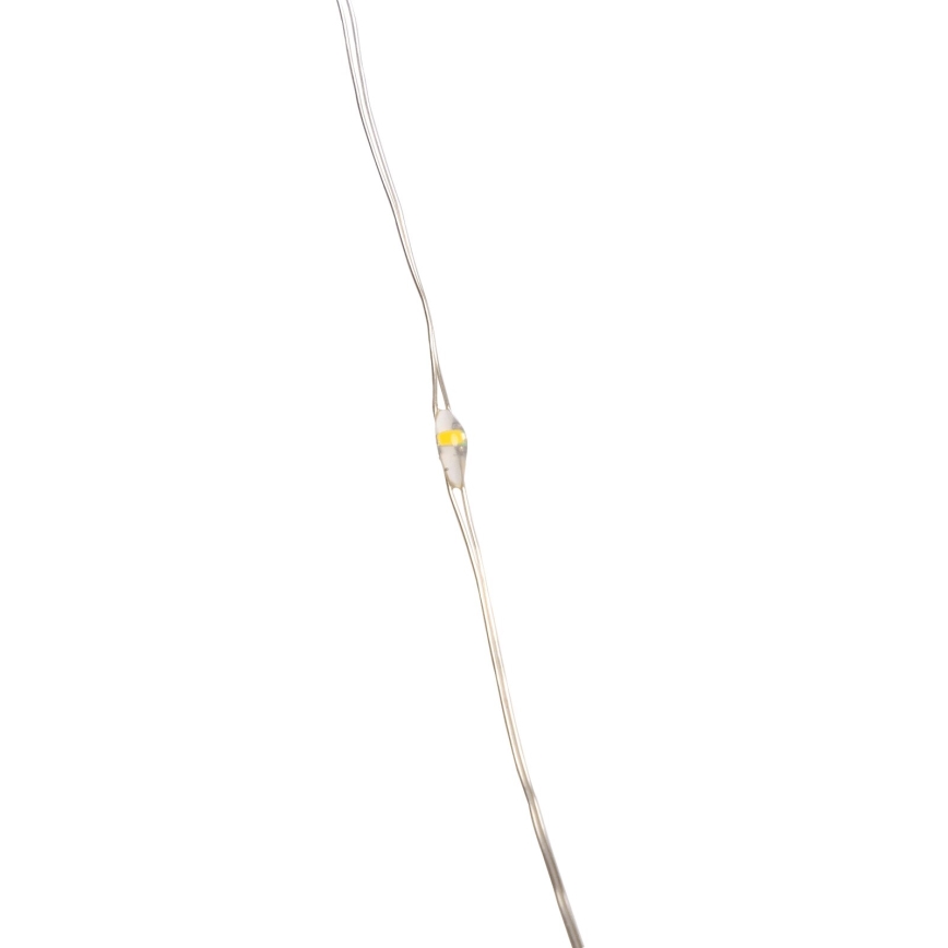 Aigostar - Guirlanda LED exterior 150 LEDs / 8 funções, 3x AA, 15,3 m, IP44, branco quente