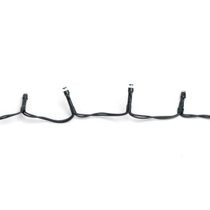 Aigostar - Cordão de luzes LED para exterior, 100 LEDs / 8 funções, 3xAA, 5,3 m, IP44, branco quente