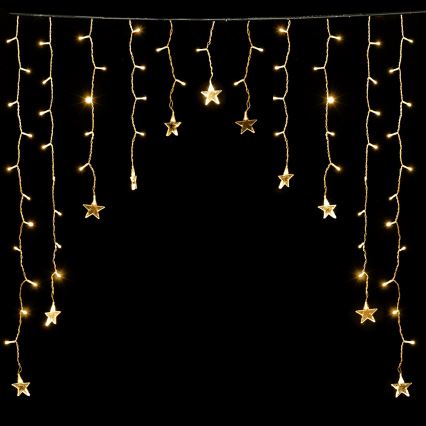 Aigostar - Guirlanda LED para exterior 168xLED/8 funções 3x1,5m IP44 branco quente estrelas