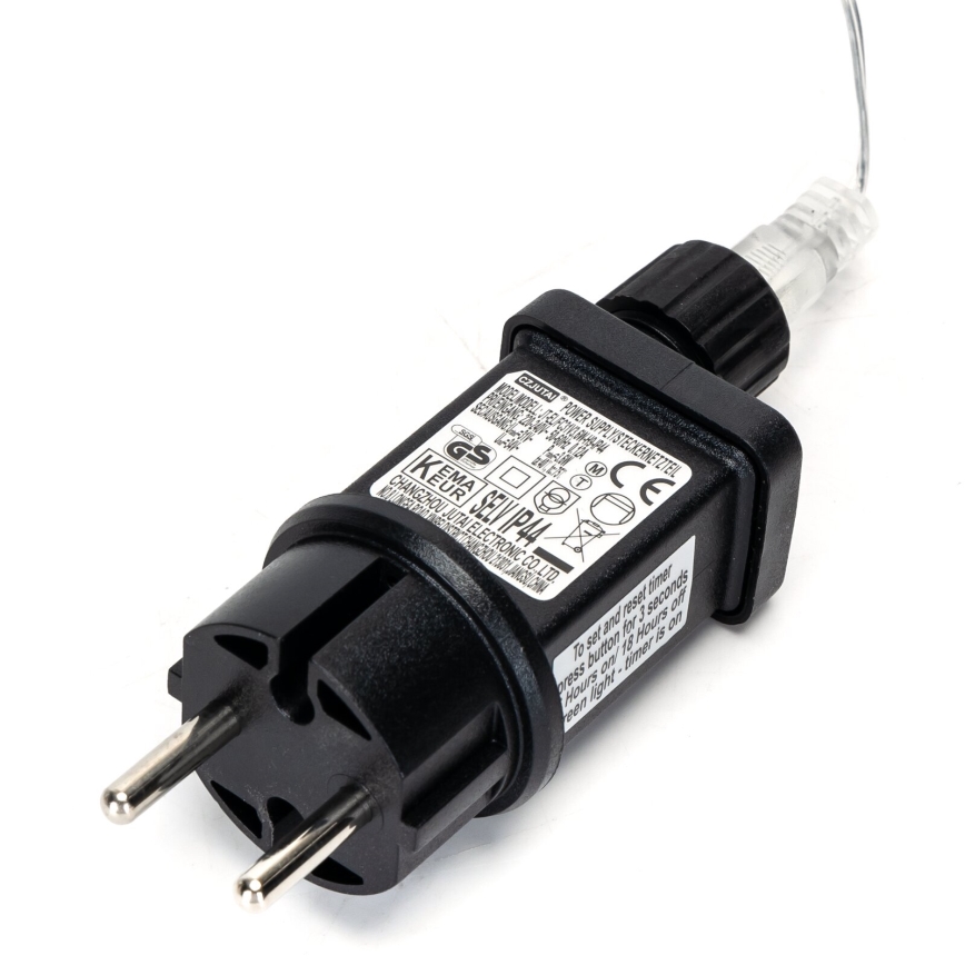 Aigostar - Guirlanda LED para exterior 200 LEDs/8 funções, 23 m, IP44, branco quente