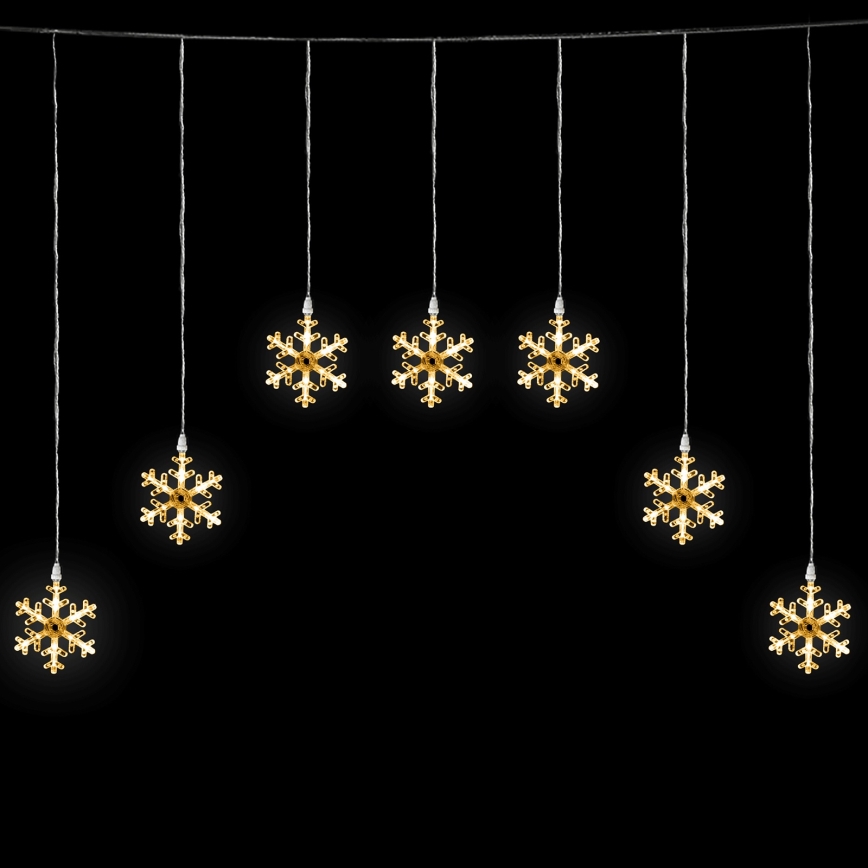 Aigostar - Guirlanda LED para exterior 84xLED/8 funções 1,2x1m IP44 branco quente flocos de neve