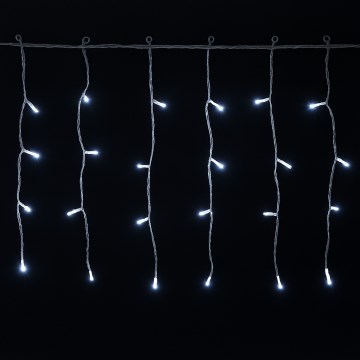 Aigostar - Guirlanda luminosa de Natal LED para exterior 200xLED/3,6W/230V/8 funções 10x0,4m IP44 branco frio