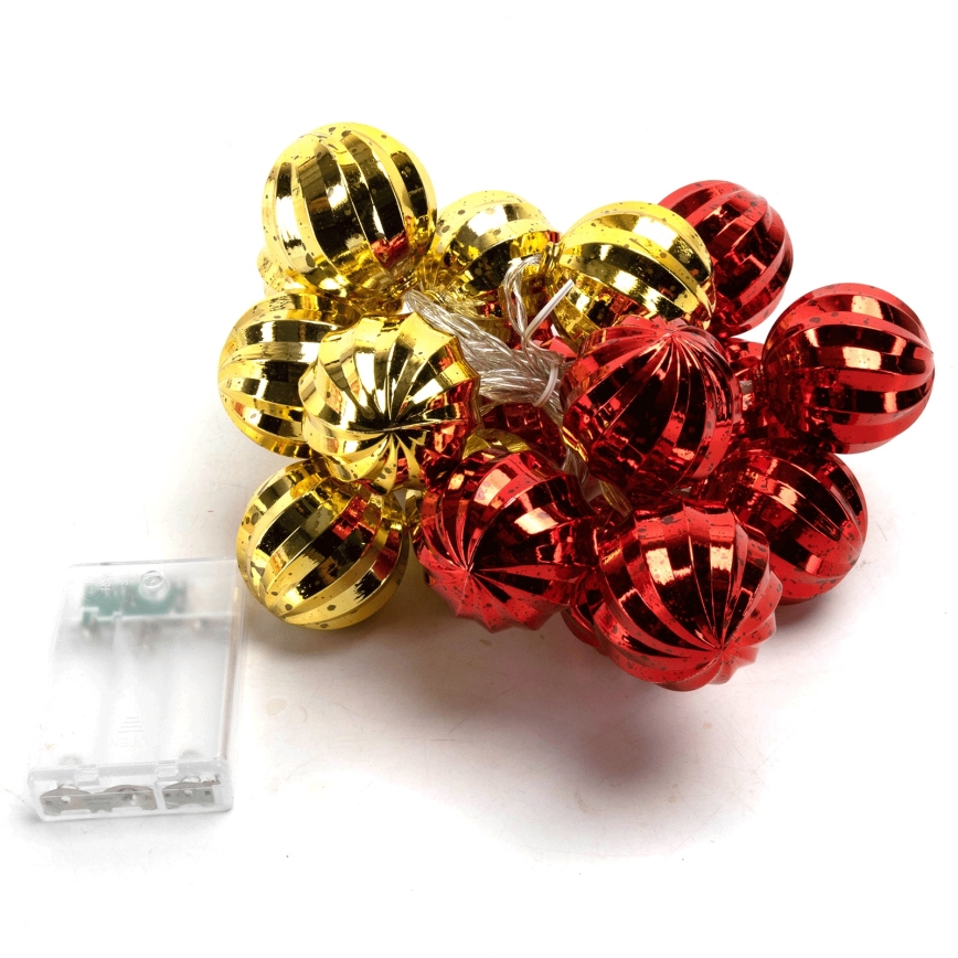 Aigostar - Cordão de luzes de Natal LED 20xLED/3xAA 2 m branco quente