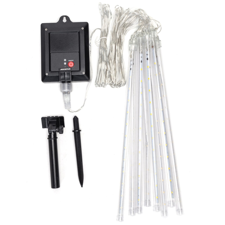 Aigostar - Cordão de luzes de Natal solar LED 192xLED/8m IP65 1200 mAh branco quente