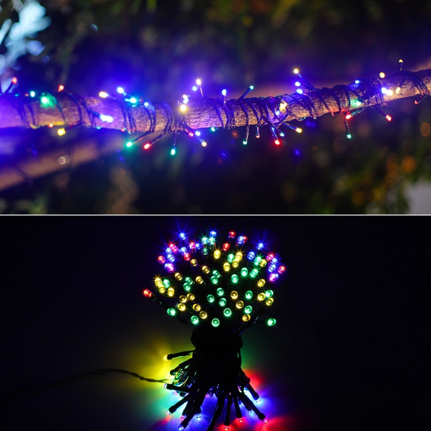 Aigostar - Guirlanda solar LED 100 LEDs/8 funções 12m IP65 multicolorido
