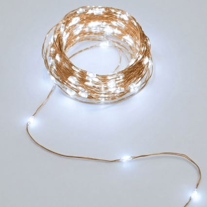 Aigostar - Guirlanda solar LED com 200 LEDs, 8 modos, 22 m, IP65, branco frio, 800 mAh