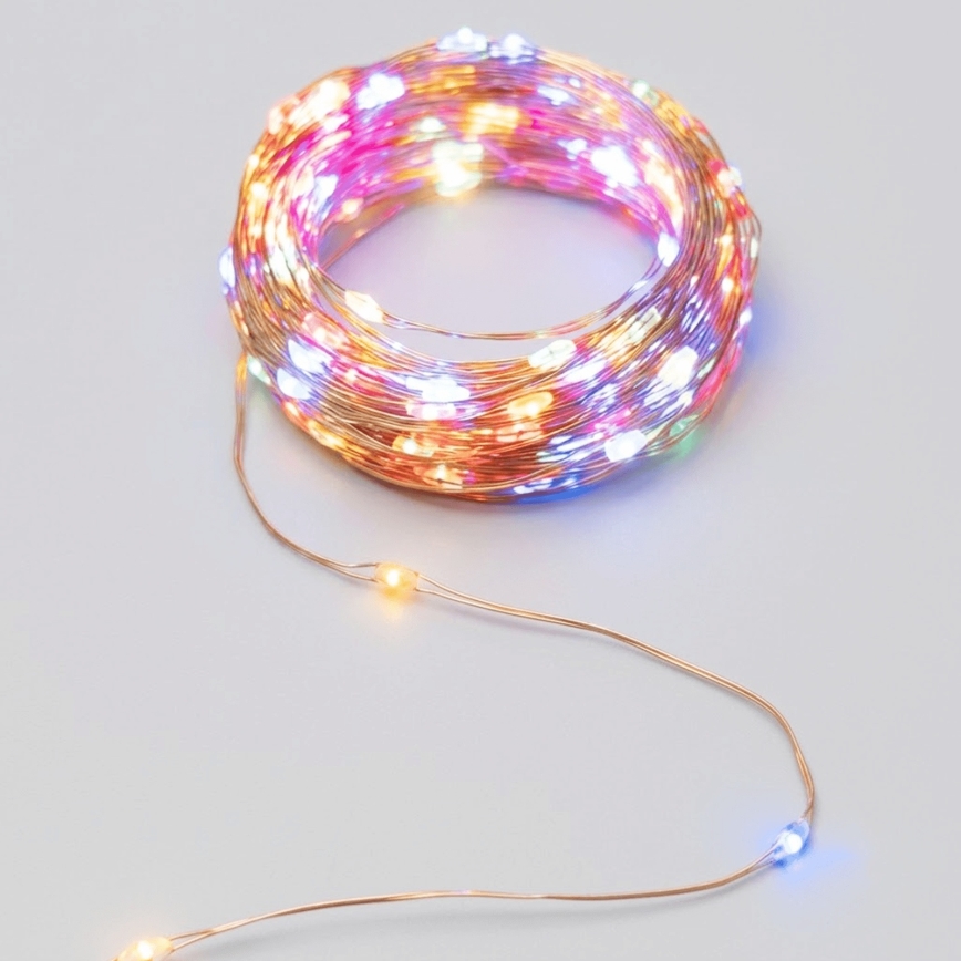 Aigostar - Guirlanda solar LED 200 LEDs / 8 funções, 22 m, IP65, multicolorido, 800 mAh