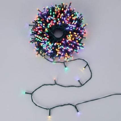 Aigostar - Cordão de luzes de Natal solar LED 300 LEDs / 8 funções, 32 m, IP65, multicolorido, 1200 mAh