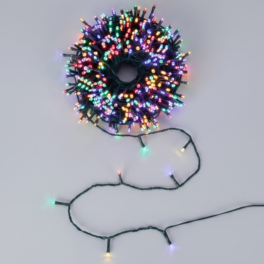 Aigostar - Cordão de luzes de Natal solar LED 300 LEDs / 8 funções, 32 m, IP65, multicolorido, 1200 mAh