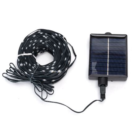 Aigostar - Guirlanda solar LED de Natal 500 LEDs/8 funções 52m IP65 branco frio 1200 mAh