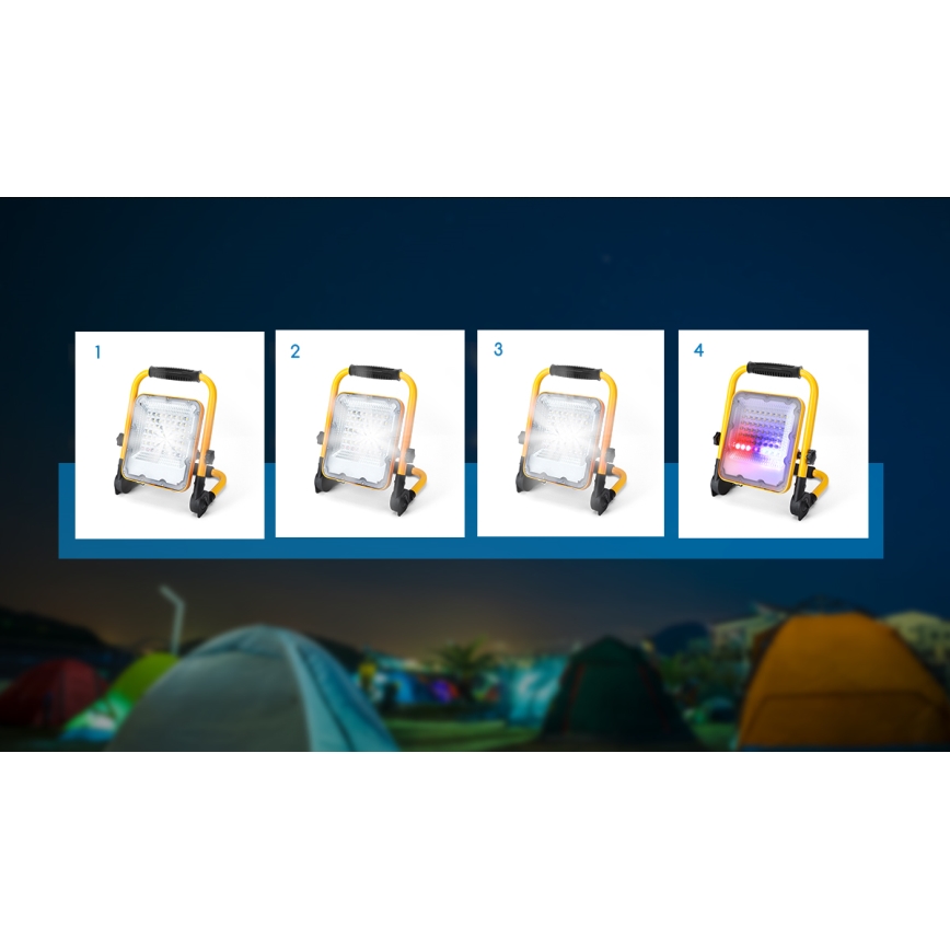 Aigostar - Holofote LED com regulação LED/100W/5V 6500K IP65 15000 mAh