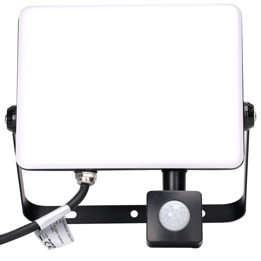 Aigostar - Holofote LED com sensor LED/50W/230V 4000K IP65 preto