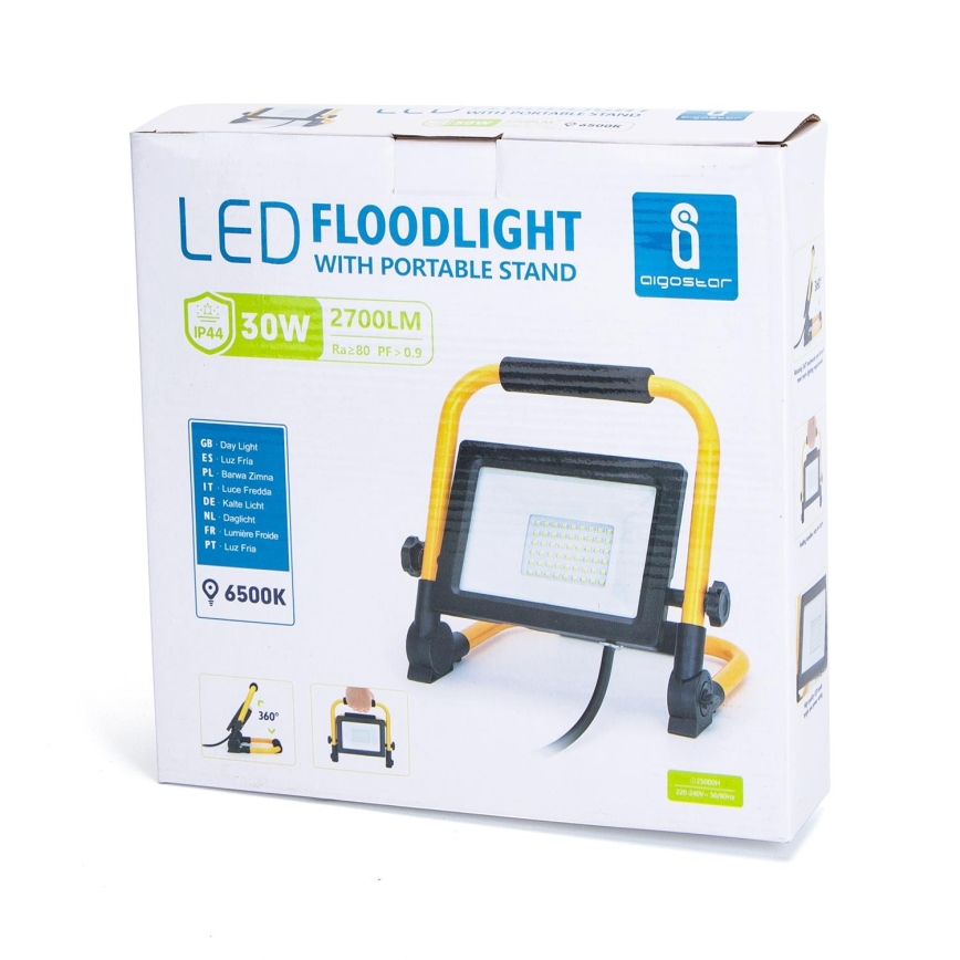 Aigostar - Holofote LED com suporte LED/30W/230V IP44