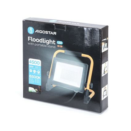 Aigostar - Holofote LED com suporte LED/50W/230V 6500K IP65