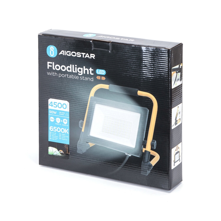 Aigostar - Holofote LED com suporte LED/50W/230V 6500K IP65