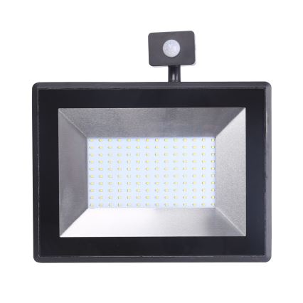 Aigostar - Holofote LED com um sensor LED/100W/230V IP65 preto