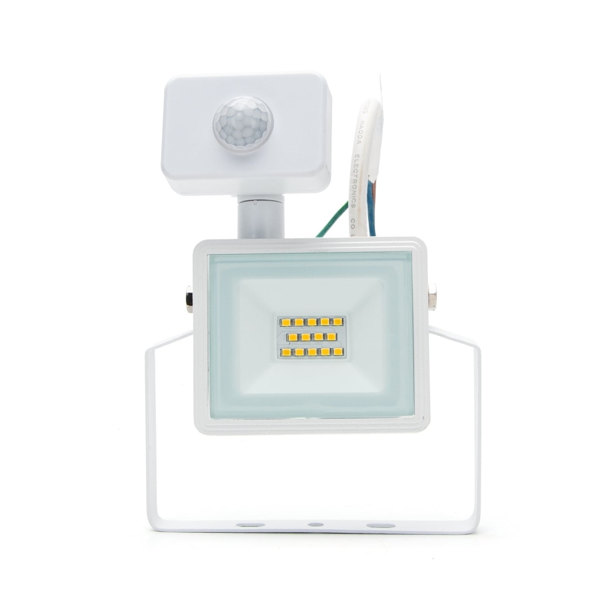 Aigostar - Holofote LED com um sensor LED/10W/230V 4000K IP65 branco