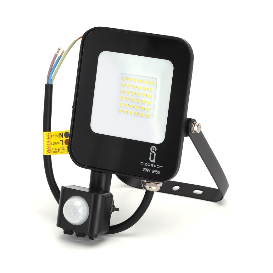 Aigostar - Holofote LED com um sensor LED/20W/230V 4000K IP65