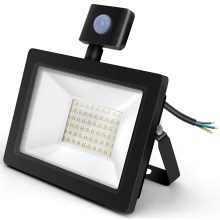 Aigostar - Holofote LED com um sensor LED/30W/230V 4000K IP65 preto
