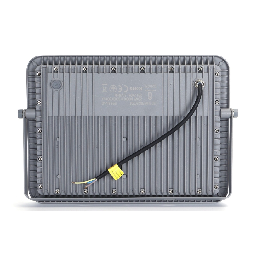 Aigostar - Holofote LED LED/200W/230V cinzento 6500K IP65